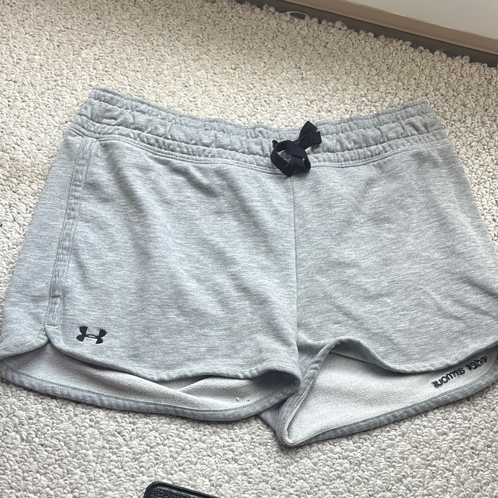 Under Armour Gray Athletic Shorts with Elastic Waistband
